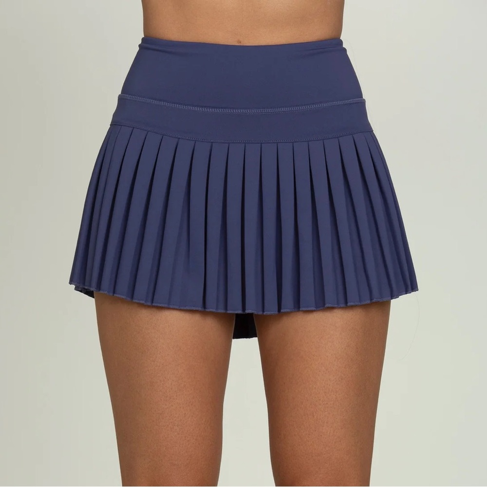 Elegant Navy Pleated Mini Skirt